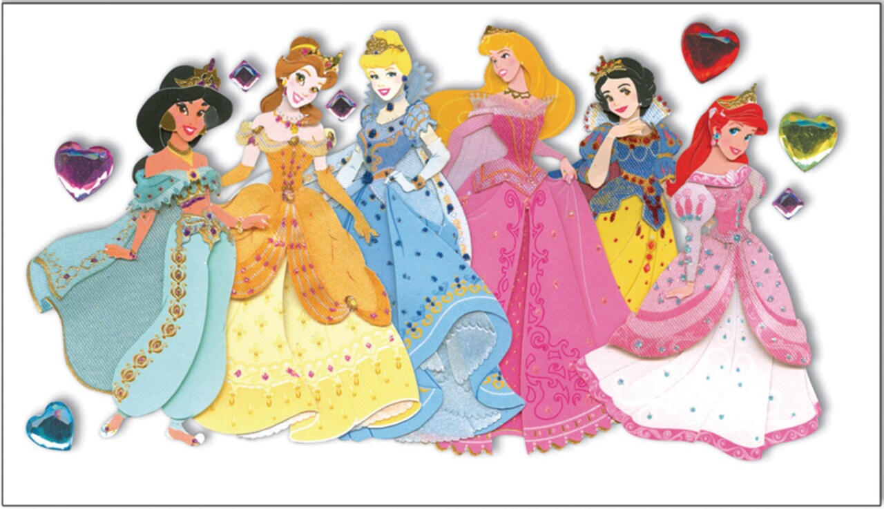 EK Success Disney Dimensional Stickers - Princesses, 8pcs